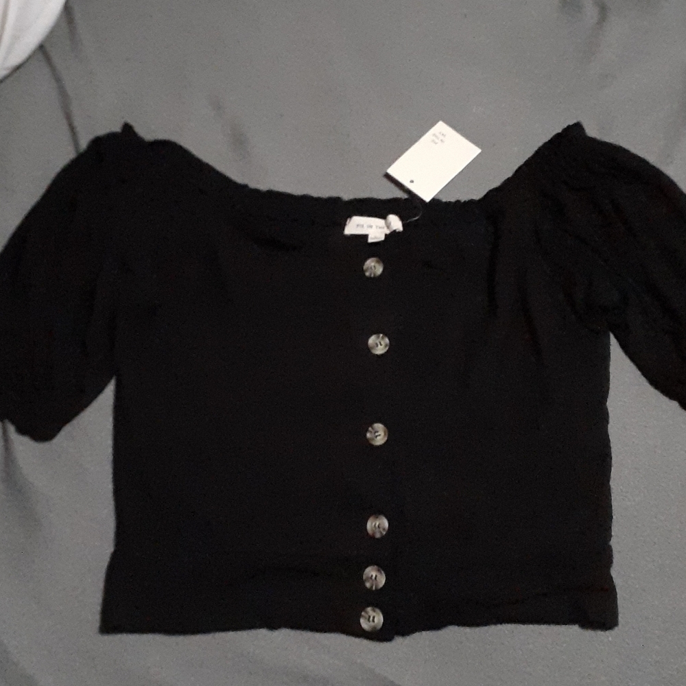 Black Crop Top Juniors